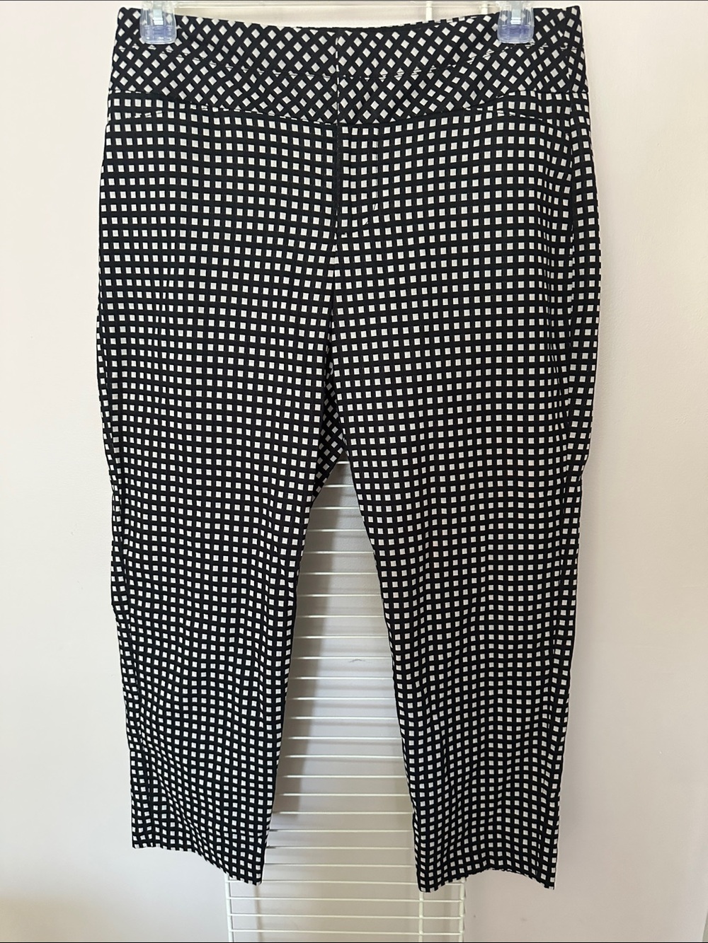 Black & White Checked Ankle Pants